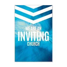 Chevron Blue Inviting Church 