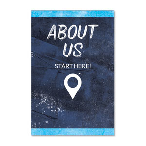 Blue Revival About Us 23" x 34.5" Rigid Sign