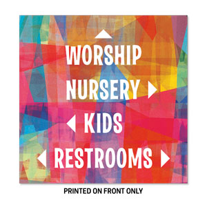 Kids Collage Directional 23" x 23" Rigid Sign