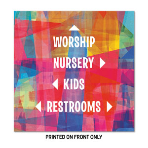 Kids Collage Directional 34.5" x 34.5" Rigid Sign