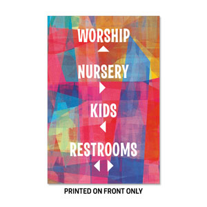 Kids Collage Directional 23" x 34.5" Rigid Sign