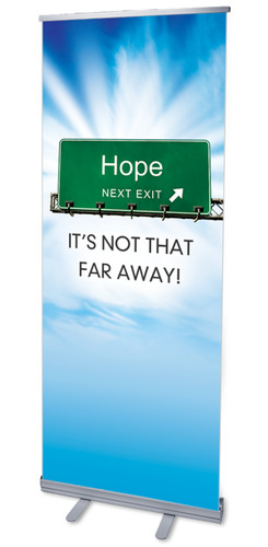 Banners, New Years, Hope Exit, 2'7 x 6'7