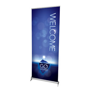 Deeper Iceberg Welcome 2'7" x 6'7"  Vinyl Banner