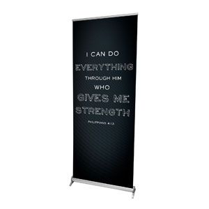 Chalk Phil 4:13 2'7" x 6'7"  Vinyl Banner