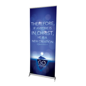 Deeper Iceberg 2 Cor 5:17 2'7" x 6'7"  Vinyl Banner