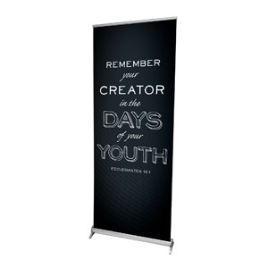 Chalk Eccl 12:1 2'7" x 6'7"  Vinyl Banner