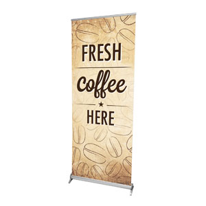 Coffee Retro 2'7" x 6'7"  Vinyl Banner