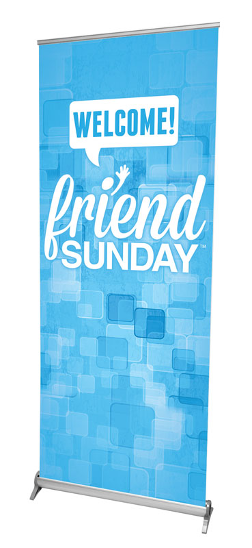 Banners, Friend Sunday, Friend Sunday Welcome, 2'7 x 6'7