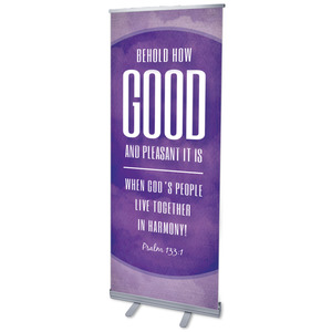 Celestial Ps 133:1 2'7" x 6'7"  Vinyl Banner