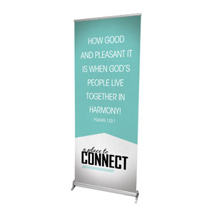 Place To Connect Ps 133:1 2'7" x 6'7"  Vinyl Banner