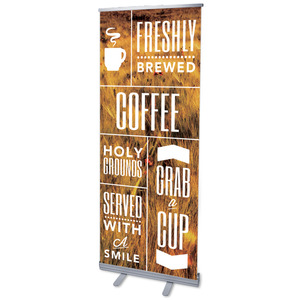 Phrases Coffee 2'7" x 6'7"  Vinyl Banner