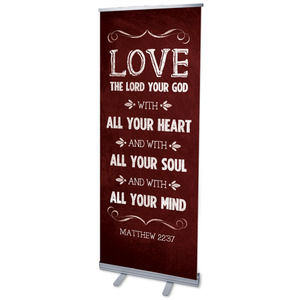 Chalkboard Art Red 2'7" x 6'7"  Vinyl Banner