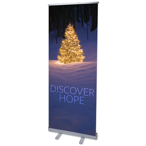 Discover Hope Bright Tree 2'7" x 6'7"  Vinyl Banner