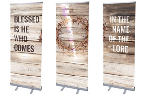 Blessed Is He 2'7" x 6'7"  Vinyl Banner