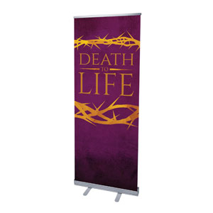 Death to Life Purple 2'7" x 6'7"  Vinyl Banner