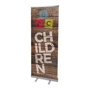 Shiplap Children Natural 2'7" x 6'7"  Vinyl Banner