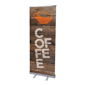 Shiplap Coffee Natural 2'7" x 6'7"  Vinyl Banner