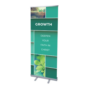 Mid Century Growth 2'7" x 6'7"  Vinyl Banner
