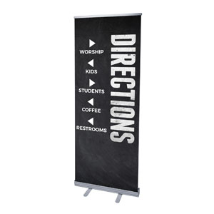 Slate Directional 2'7" x 6'7"  Vinyl Banner