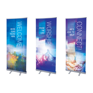 Modern Mosaic Core Set 2'7" x 6'7"  Vinyl Banner
