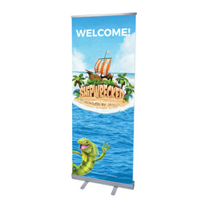 Shipwrecked Welcome 2'7" x 6'7"  Vinyl Banner