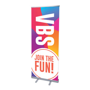Curved Colors VBS Join the Fun 2'7" x 6'7"  Vinyl Banner