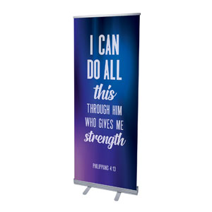 Aurora Lights Phil 4:13 2'7" x 6'7"  Vinyl Banner