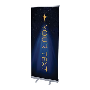 Christmas Star Hope is Born Your Text 2'7" x 6'7"  Vinyl Banner