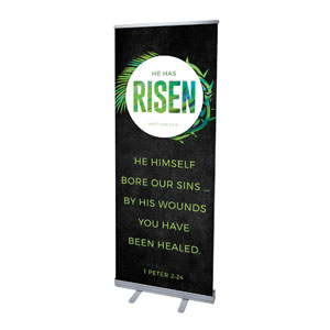 Easter Palm Crown Scripture 2'7" x 6'7"  Vinyl Banner