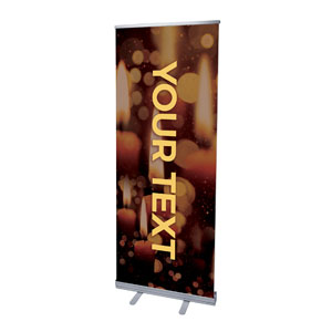 Celebrate Christmas Candles Your Text 2'7" x 6'7"  Vinyl Banner