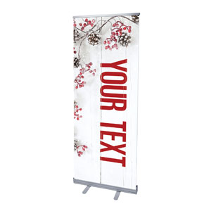 Celebrate Christmas Berries Your Text 2'7" x 6'7"  Vinyl Banner