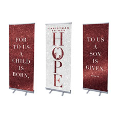 Christmas Brings Hope Sparkle Triptych 