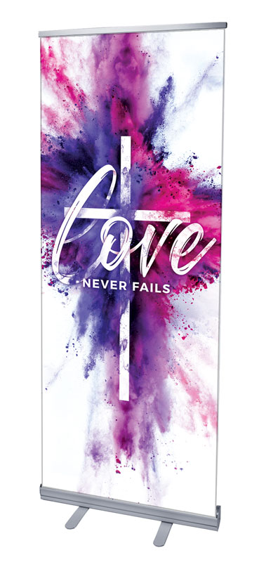 Banners, Easter, Love Never Fails, 2'7 x 6'7