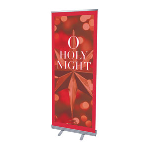 O Holy Night Red Star 2'7" x 6'7"  Vinyl Banner