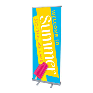 Summer Popsicle 2'7" x 6'7"  Vinyl Banner