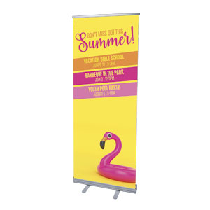 Summer Flamingo 2'7" x 6'7"  Vinyl Banner