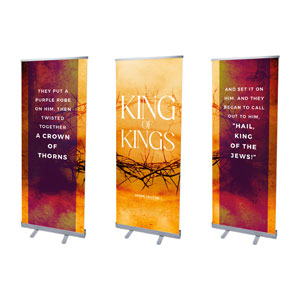 King of Kings Triptych 2'7" x 6'7"  Vinyl Banner
