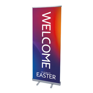 Glow Easter 2'7" x 6'7"  Vinyl Banner