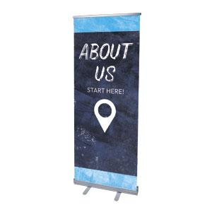 Blue Revival About Us 2'7" x 6'7"  Vinyl Banner