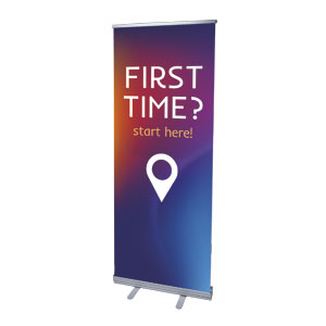 Glow First Time 2'7" x 6'7"  Vinyl Banner