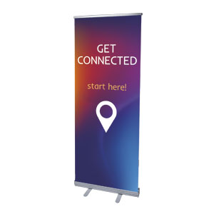 Glow Get Connected 2'7" x 6'7"  Vinyl Banner