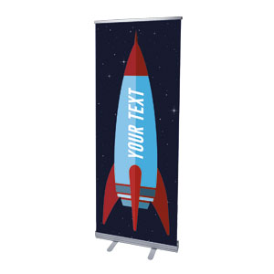 Galactic Explorers Rocket Your Text 2'7" x 6'7"  Vinyl Banner
