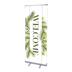 Christmas Green Pine 2'7" x 6'7"  Vinyl Banner