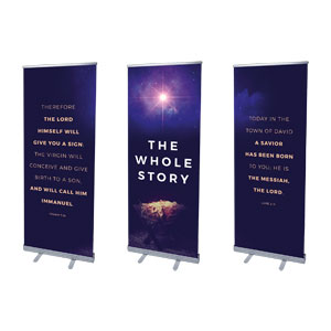Whole Story Triptych 2'7" x 6'7"  Vinyl Banner