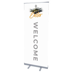 Easter Sunday Cross 2'7" x 6'7"  Vinyl Banner
