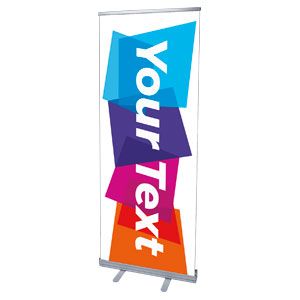 Vibrant Shapes Your Text 2'7" x 6'7"  Vinyl Banner