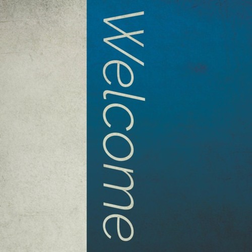 Banners, Welcome, Color Block Welcome, 3' x 3'