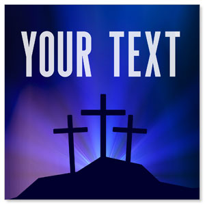 Aurora Lights Celebrate Easter Your Text StickUp