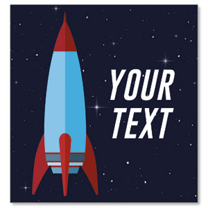 Galactic Explorers Rocket Your Text StickUp