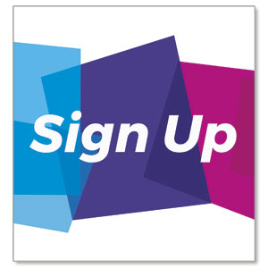 Vibrant Shapes Sign Up StickUp